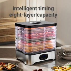 [Digital Dehydrator] Digital Food Dehydrator | US Home Dried Fruit Machine with Timer and Temperature Control, Visible Grid Food Dryer, Suitable for Fruits, Herbal Tea, Dog Snacks, Herbs, Fish Jerky, Meat Snacks, etc., Two Colors Available
