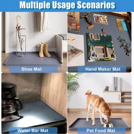 [No Hole Design Washer Pan] Non-Slip Silicone Washing Machine Drip Tray | 27x27 Inch Waterproof Washer Drain Pan, Anti-Vibration Floor Protector for Dryer and Washer, Easy Clean Leak Mat with No Hole Design