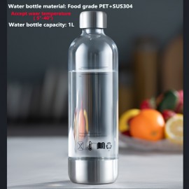 [Heavy-Duty Soda Maker] Hilton Heavy-Duty Stainless Steel Sparkling Water & Soda Maker | Non-Electric Carbonating Machine, Compatible with 1L PET Bottles & 60L CO2 Exchange Carbonators