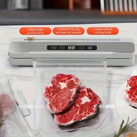 1pc Multifunctional Automatic Food Sealer, USB Rechargeable Portable Vacuum Packaging Machine with Snack Sealing and External Inflation Capability, Suitable for Long-Term Freshness