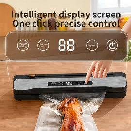 1pc Multifunctional Automatic Food Sealer, USB Rechargeable Portable Vacuum Packaging Machine with Snack Sealing and External Inflation Capability, Suitable for Long-Term Freshness
