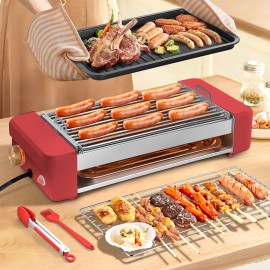 Electric 12 Hot Dog 5 Roller Commercial Sausage Grill Cooker Machine 800W, Food Service Equipment, Grilling, Compact Grill Cooker, Professionalgrade Machine, Commercialgrade Materials