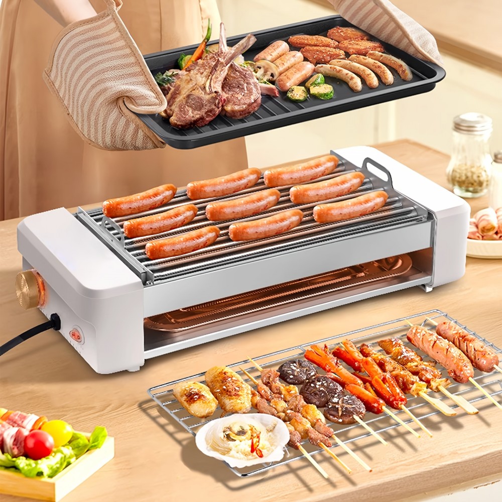 Electric 12 Hot Dog 5 Roller Commercial Sausage Grill Cooker Machine 800W, Food Service Equipment, Grilling, Compact Grill Cooker, Professionalgrade Machine, Commercialgrade Materials