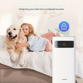 Powerful Portable Air Purifier with True HEPA H13 Filter, Smart App Control, 4-in-1 Air for Allergens, Dust, Smoke, Odors, Pollen, Pet Dander, Mold Spores, 99.99% Efficiency, 0.1, Quiet Operation, Compact & Stylish Design for Home, Car, Office, Large Room Coverage, Energy-Efficient, Durable & Easy Maintenance, Black/White, Ideal for Allergen-Free Air, Air Purifier For Home, Car Air Purifier, Smoke Eliminator, Purifier Air, Home Air Purifier, Air Filter For Home,