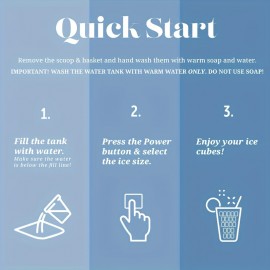 Mint Green Countertop Ice Maker with Basket & Scoop – Fast Bullet Ice, Large Capacity, Portable Design for Home, Office, or Camping – Ideal Gift for Men and Women, Home Kitchen Appliance | Sleek Appliance | Durable Construction