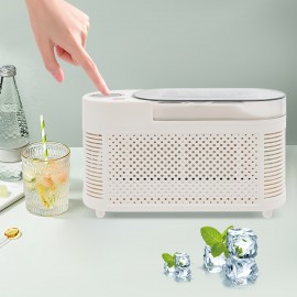 Ice Maker, 120W Mini Countertop Ice Maker, Compact Ice Machine for Home Car Travel for Home Kitchens, Restaurants, Bars, Hotels(White), Small Ice Maker Machine, Ice Maker with Handle, Ice Maker Machine Countertop, Portable Ice Maker