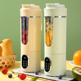 USB- Portable Electric Juicer & Blender - Mini Handheld Fruit/ Vegetable Juice Maker with One-Touch Cleaning, USB-C, Ice Crushing for Smoothies, Milkshakes, Slushies