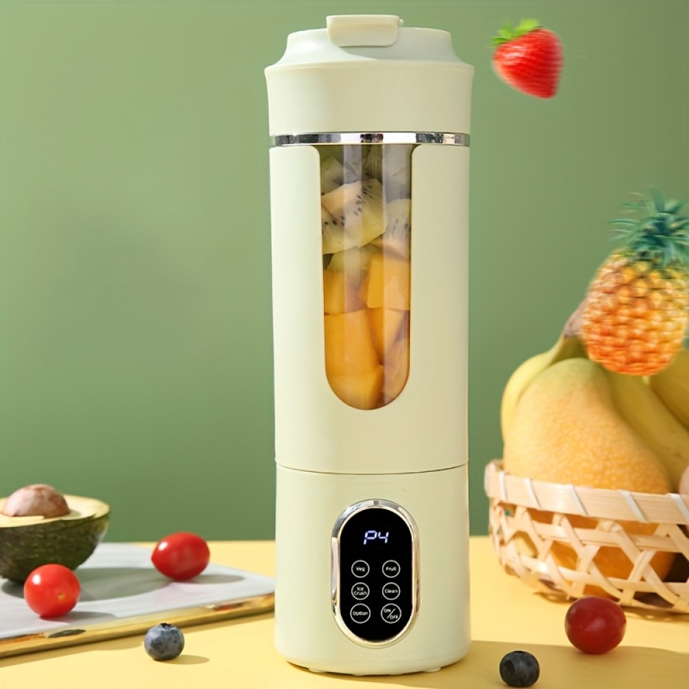 USB- Portable Electric Juicer & Blender - Mini Handheld Fruit/ Vegetable Juice Maker with One-Touch Cleaning, USB-C, Ice Crushing for Smoothies, Milkshakes, Slushies