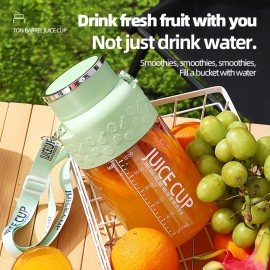 1200 milliliters capacity, universal for all seasons, large-capacity wireless portable juicer bucket, electric sports cup-style fresh fruit juicer, 10 sets of stainless steel blades, powerful motor, highly suitable for outdoor fresh juice extraction.