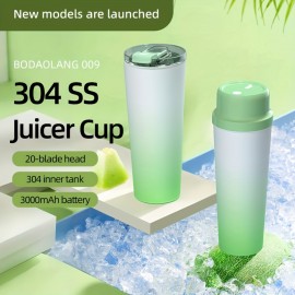 Portable Blender Juice Cup for Shakes and Smoothies, 21.9oz|650ml Free Travel Cup and Lid, Durable Stainless Steel Blades for Powerful Blending Performance, keep cold&heat | Powerful crushed ice function, safety anti-mistouch design, 20-blade head