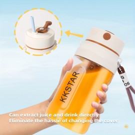 [800ml Large Capacity Juice Cup] 800ml Large Capacity Juice Cup with 14-Leaf Blades, Quick-Freeze Fresh Fruit Smoothie, One-Press Operation (Portable Leak-Proof + Direct Drinking Design)