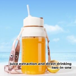 [800ml Large Capacity Juice Cup] 800ml Large Capacity Juice Cup with 14-Leaf Blades, Quick-Freeze Fresh Fruit Smoothie, One-Press Operation (Portable Leak-Proof + Direct Drinking Design)