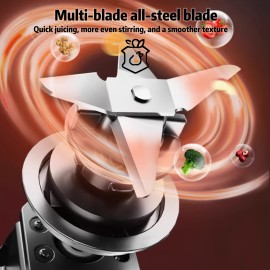 54.1oz Capacity Fruit Juicer, Automatic Juicer, Blender, Mixer, Make Juice, Milkshake, Soy Milk, Thickened PC Cup, High Power Juicer, Household Good Item, Household, Dormitory, Button Control, Breakfast Machine