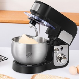 Seaspark 300W Household Electric Mixer, 6-Speed Tilting Head, 3.3qt Stainless Steel Mixing Bowl, Dough Hook, Egg Beater, Mixer And Other Accessories