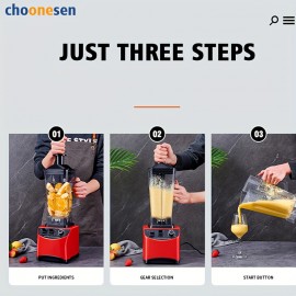 Heavy-Duty Multi-Purpose Blender & Juicer - Powerful Motor for Smoothies, Ice Crushing, Meal Prep - Compact Design with Easy-Clean Blades - Ideal for Home, Commercial Kitchens, Cafes, Restaurants - US Plug (110V) - Durable Construction