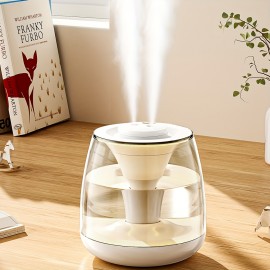 3L Dual Spray Humidifier with Silent Operation, Digital Display & Colorful Ambient Light - USB-Powered, 3-Liter Capacity, 2.6-4L Tank, 36V Operation, 21-30㎡ Coverage, Bedroom & Home Use, Humidifier For Bedroom, Modern Aesthetic, Touch Control