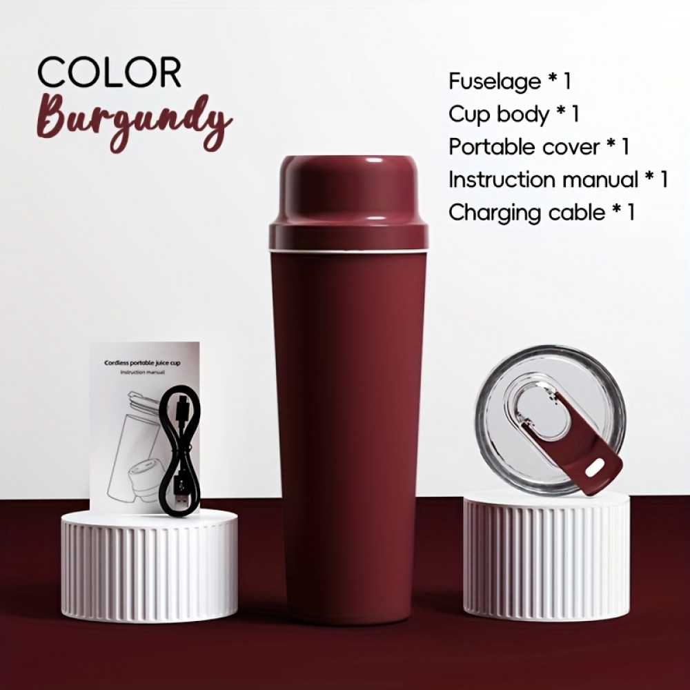 Portable Blender Juice Cup for Shakes and Smoothies, 21.9oz|650ml Free Travel Cup and Lid, Durable Stainless Steel Blades for Powerful Blending Performance, keep cold&heat | Powerful crushed ice function, safety anti-mistouch design, 20-blade head