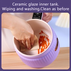 1.6L Electric Cooking Pot & Electric Hot Pot | Multifunctional Electric Stew Pot & Electric Frying Pan | US Plug | Timer Function Available | Intelligent Heat Preservation 