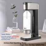 [Heavy-Duty Soda Maker] Hilton Heavy-Duty Stainless Steel Sparkling Water & Soda Maker | Non-Electric Carbonating Machine, Compatible with 1L PET Bottles & 60L CO2 Exchange Carbonators