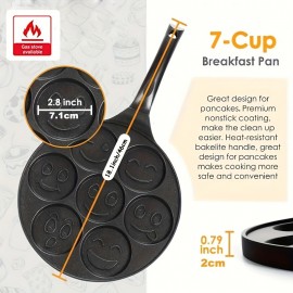 7-Mold Mini Pancake Pan – Non-Stick, Durable Aluminum Alloy for Easy Cleaning & Fun Shapes at Breakfast Time