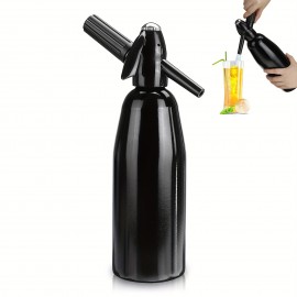 Portable Bubble Soda Maker - Manual Hand-Powered Carbonated Beverage Machine for Home, Bars, and Restaurants - Durable Aluminum Design with Easy-Use Handle and Spigot