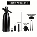 Portable Bubble Soda Maker - Manual Hand-Powered Carbonated Beverage Machine for Home, Bars, and Restaurants - Durable Aluminum Design with Easy-Use Handle and Spigot