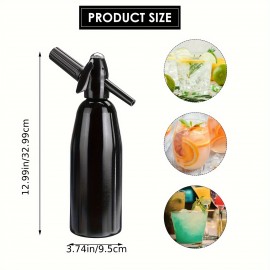 Portable Bubble Soda Maker - Manual Hand-Powered Carbonated Beverage Machine for Home, Bars, and Restaurants - Durable Aluminum Design with Easy-Use Handle and Spigot