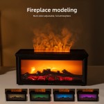Upgrade 3D Flame Fireplace Aroma Diffuser, Aromatherapy Machine Colorful Humidifier Button type, 6/8/10 Hour Time BookingFor Homes, Offices, Yoga Studios, and Gyms