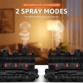 Creative Train-Shaped Diffuser, 2 Mist Outlets with Colorful Atmospheric Lights, Fun Jellyfish Spray Humidifier, Two-Level Timer Setting, Quiet Humidifier for Office/Bedroom, Humidifier for Bedroom, Humidifier for Large Room