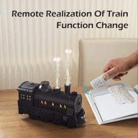 Creative Train-Shaped Diffuser, 2 Mist Outlets with Colorful Atmospheric Lights, Fun Jellyfish Spray Humidifier, Two-Level Timer Setting, Quiet Humidifier for Office/Bedroom, Humidifier for Bedroom, Humidifier for Large Room