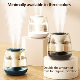 101.44oz Dual Mist Heater USB Portable Digital Display Humidifier, Long-Lasting Spray for Large Rooms, Living Room, Office, Student Dorms, 7-Color Night Light, Top Water Refill, Easy To Clean, Add Water-soluble Essential Oils