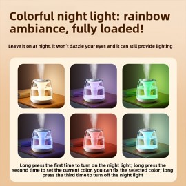 101.44oz Large Capacity Humidifier with Dual Nozzle Mist, Silent Operation, Digital Humidity Display, 7-Color Night Light, Overflow Protection, USB-Powered, for Home, Office, Humidifier For Home, Office Humidification, Modern Humidifier