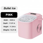 Hailang Countertop Ice Maker With Handle, Produces 26 Lbs Of Ice In 24 Hours, Makes 9 Cubes In 7 Minutes, Portable Ice Maker With Basket And Scoop, Ideal For Home/Kitchen/Camping, Black