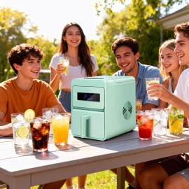 26Lbs Nugget Lce Maker MachineOr 26Lbs Bullet Lce Maker Machine - Portable Soft Mouth Chewing LceMaker - Tabletop Lce Maker with Basket, Shovel, And AutomaticCleaning, Suitable for Home/Kitchen/Camping/RV/Party, Kitchen Appliance, Compact Design