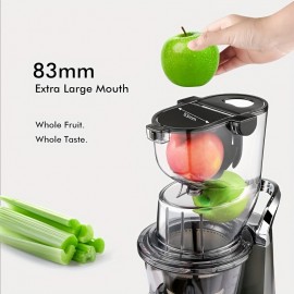 Cold Press Juicer Machine, SiFENE Slow Masticating Juicer, 83mm Wide Chute For Whole Fruits & Vegetables, Easy To Clean, High Yield, Non BPA, Gray
